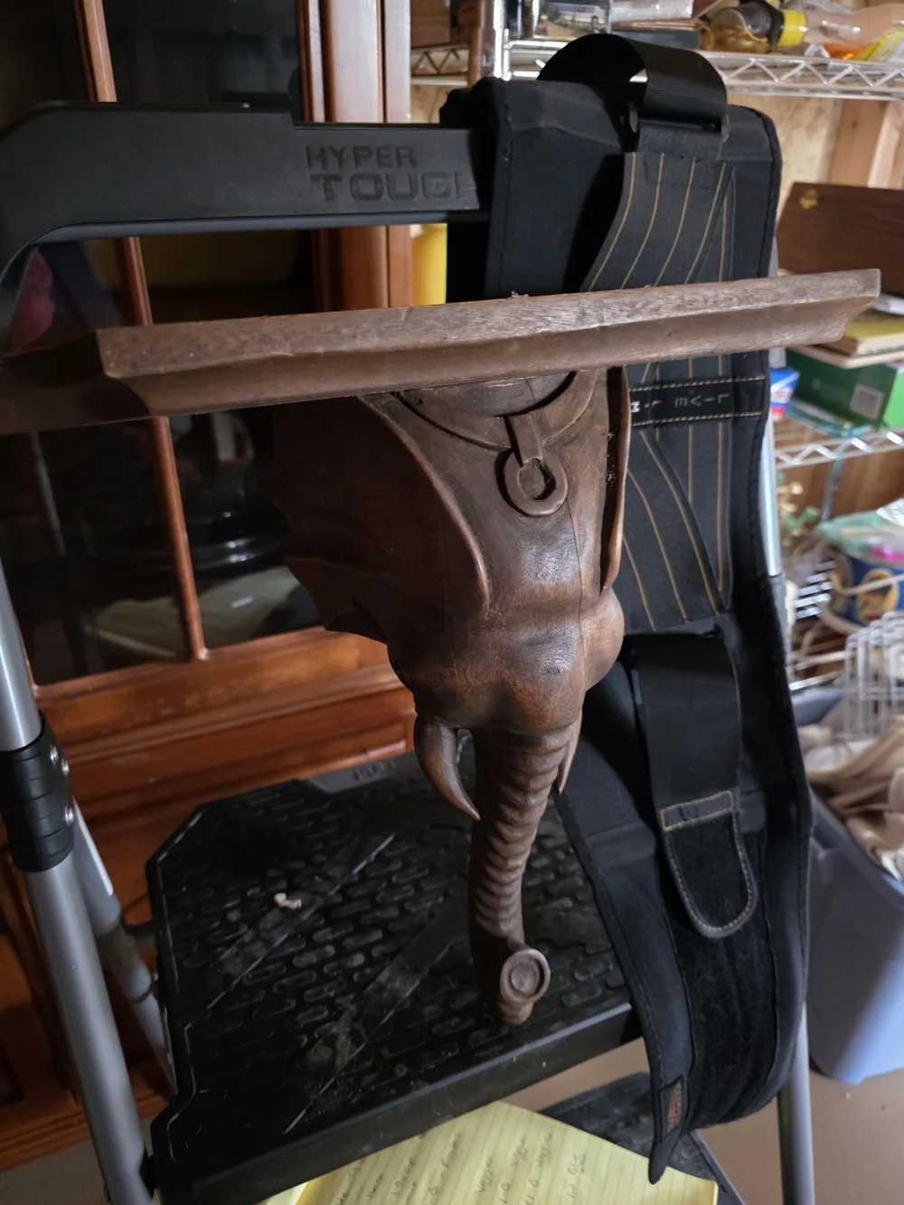 Decorative Elephant Wall Shelf in Antique Brown